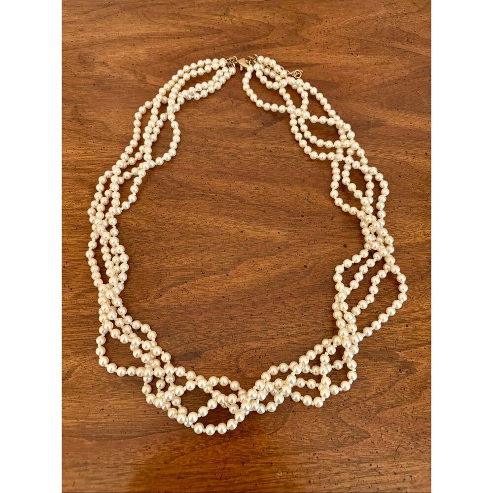 J.Crew | Multi-Strand Faux Pearl Necklace | 34” Adjustable